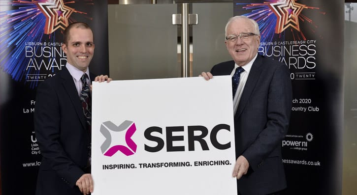 SERC's Business Skills Manager Jeb Berkeley with Chairman of the Development Committee at LCCC, Alderman Allan Eward MBE